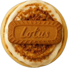 Biscoff cinnamon roll with Lotus cookie