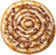 Caramel pecan cinnamon roll