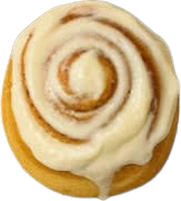 Classic cinnamon roll with icing